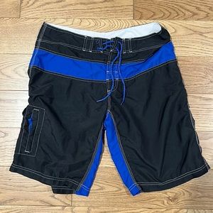Black / Blue Swim Trunks